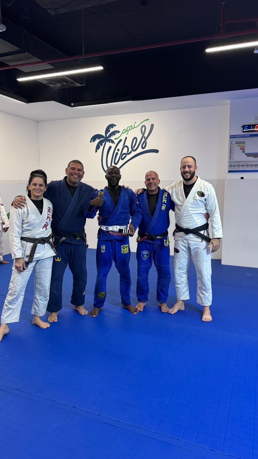 Friends after a Brazilian jiu jitsu class in Doha at JJMA